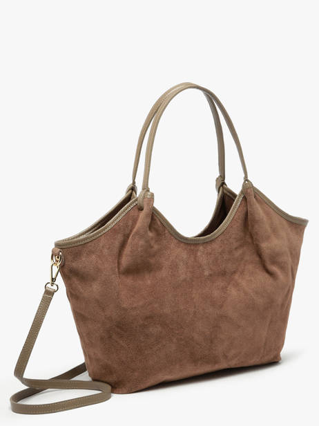 Schoudertas Velvet Caviar Leder Milano Bruin velvet caviar VC241110 ander zicht 2